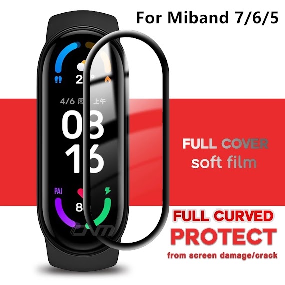 1 Miếng Dán Bảo Vệ Màn Hình Mềm Cho Xiaomi Mi Band 5 6 7