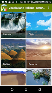 Italian vocabulary - natural landscapes - náhled