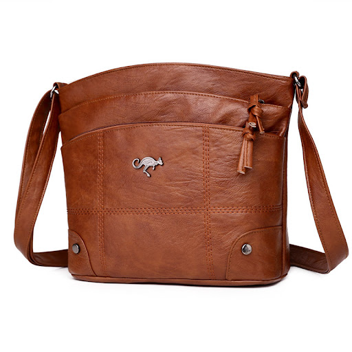 Title 2, Womens Soft Leather Feeling Messenger New Fash...