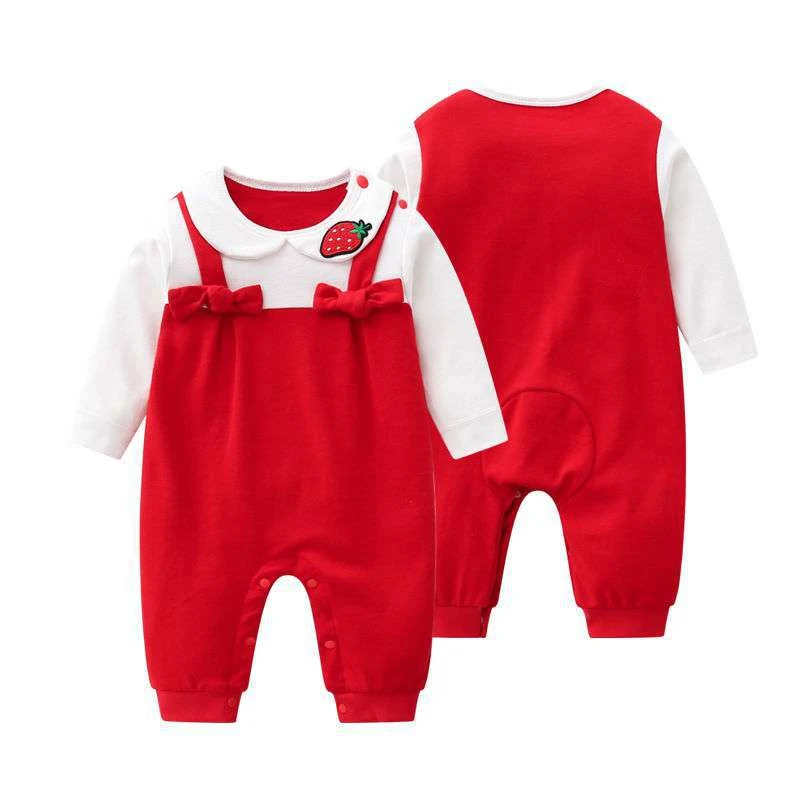 Barboteuse nouveau-né printemps/automne, manches longues, pur coton, adorable. Vêtements de bébé mignons pour influenceurs en ligne.