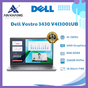 Dell Vostro 3430 V4I3001Ub (Core I3 - 1305U | 8Gb | 256Gb | Intel Uhd Graphics | 14Inch Fhd | Ubuntu | Xám) - Hàng Chính Hãng - Bảo Hành 12 Tháng