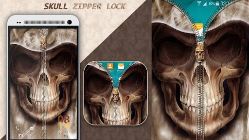 Skull Zipper Lock