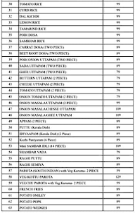 Bama South Indian Food Corner menu 2