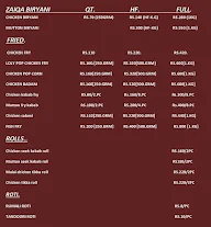 Zaiqa Chicken Corner menu 1