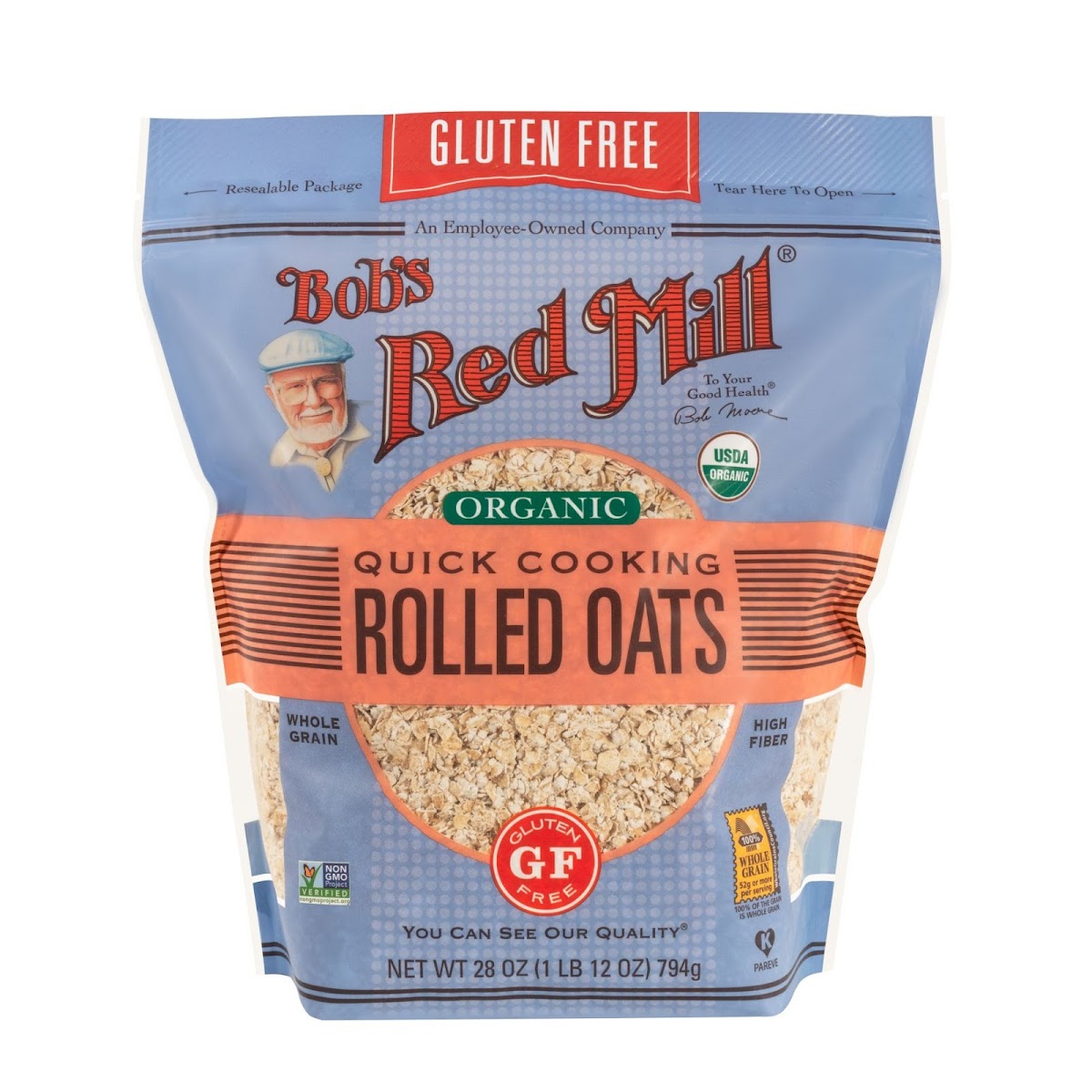 Gluten Free Organic Quick Cooking Rolled Oats