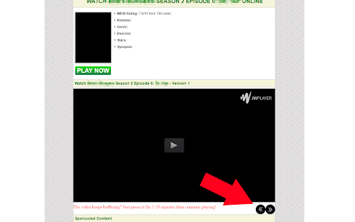 Putlocker Video Navigation Buttons