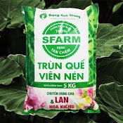 Trùn Quế Viên Nén Tan Chậm Sfarm Chuyên Dùng Cho Lan Và Các Loại Hoa Kiểng Cây Trồng - Bao 5 Kg