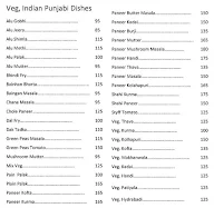 Hotel Prakash menu 1