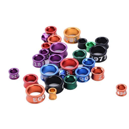 10Pcs Aluminum Parrot Leg Rings Pigeon Foot Rings Bird Parrot Feeding Identification Outdoor Flying Training Tools Bird 