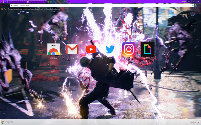 CHARACTER NERO | DEVIL MAY CRY 5 THEME CHROME chrome extension