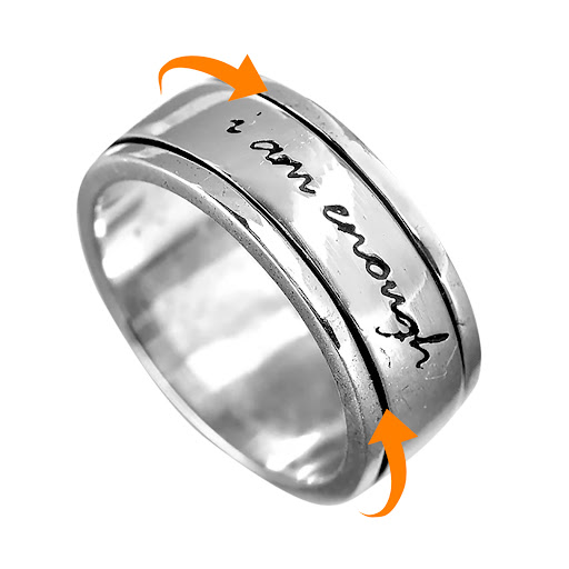Title 1, New Relief Rotatable Letters Anxiety Ring for d...