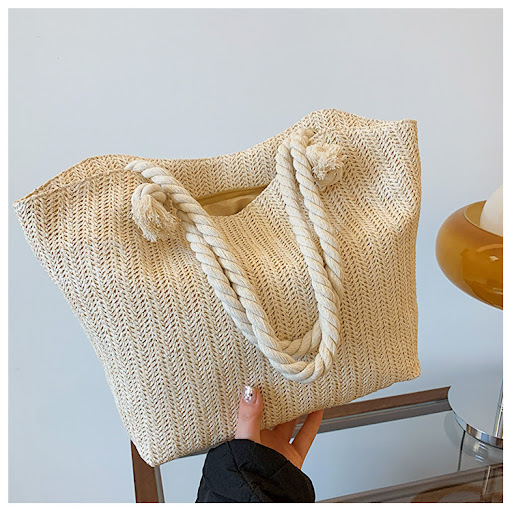 Title 20, Womens Fashion Straw Large Capacity Shoulder H...
