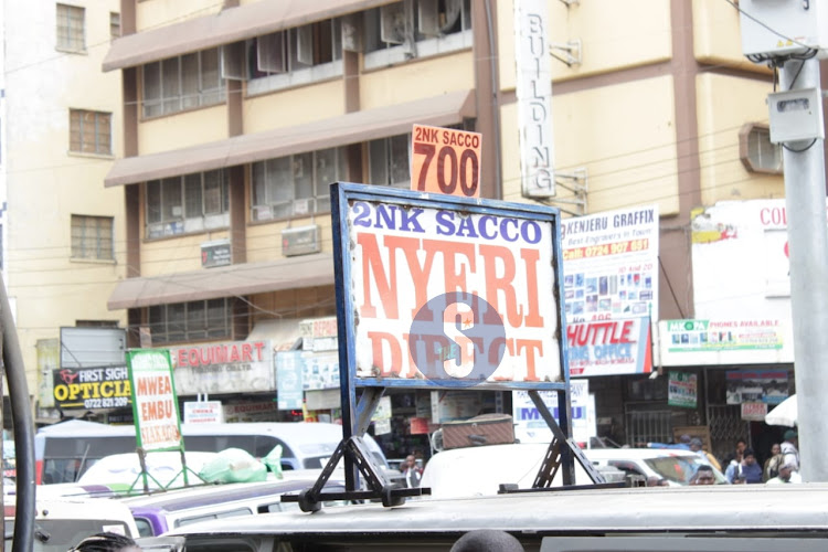 A billboard at Tea Room in Nairobi CBD showing hiked fares as students re-open for third term on August 29, 2023.
