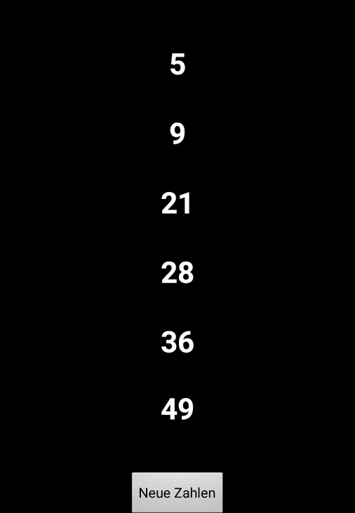 Lotto numbers generator Screen 3