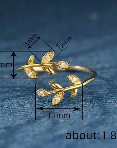 Adjustable Opening Leaves Ring. Ele - 2