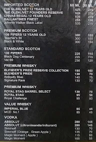 Deluxe Bar menu 2