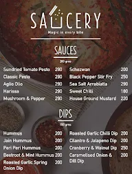 Saucery menu 1