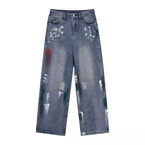 Title 6, Ripped Jeans American High Street Cropped Loose...
