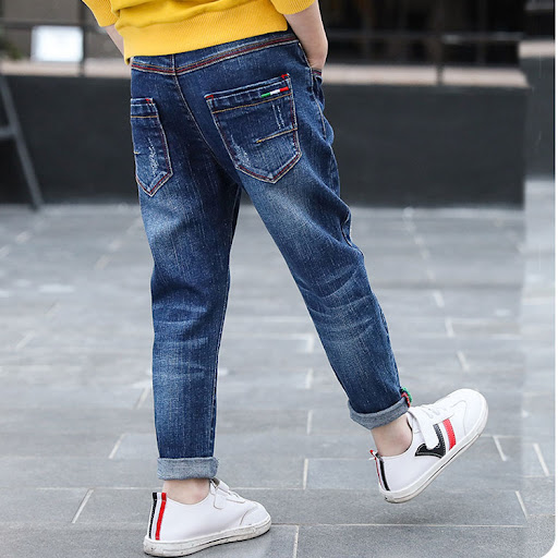 Title 2, Boys Loose Color Matching Jeans Spring and Aut...