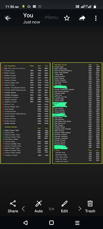 Chicken To Door menu 