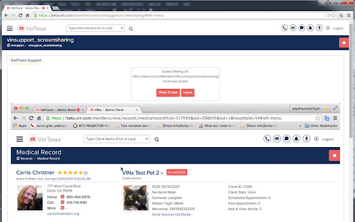 VetTools Screen Sharing