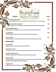 Mughal Empire menu 1