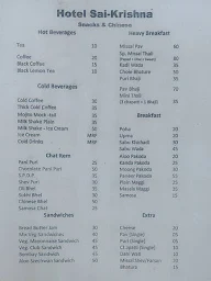 Hotel Sai Krishan menu 2