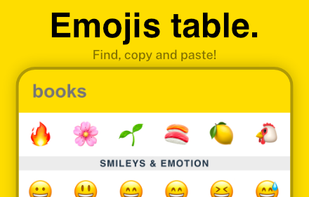 Emojis table small promo image