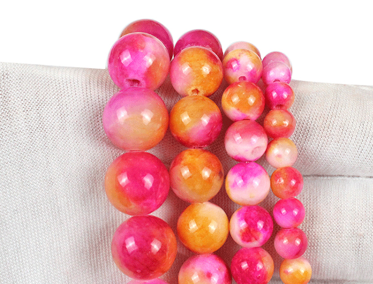 Klassieke roodachtig gele witte Perzische chalcedoon losse kralen. Ideaal voor het maken van unieke sieraden en knutselprojecten.