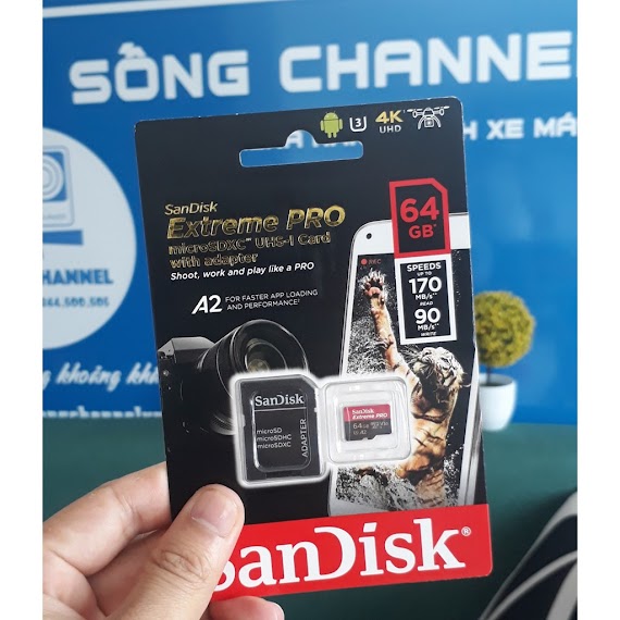 Thẻ Nhớ Microsdxc Sandisk Extreme Pro A2 - 64Gb V30 U3 170Mb/S