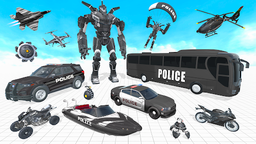 Screenshot Police Bus Robot Bike Games