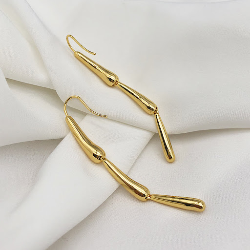 Title 3, Personalized Joint Stitching Earrings Glossy, U...