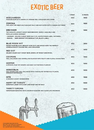 Ministry Of Beer menu 