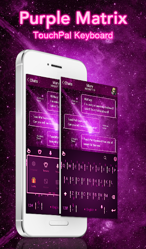 Purple Matrix Keyboard Theme