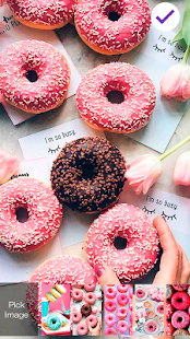 Donut Sweet Dessert Yummy Pink Screen Lock(圖3)-速報App