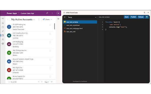 XRM FlashCode - Dynamics 365 CRM Web Resources Editor screenshot 2