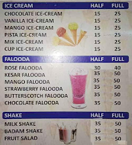 Mewad Ice Cream menu 1