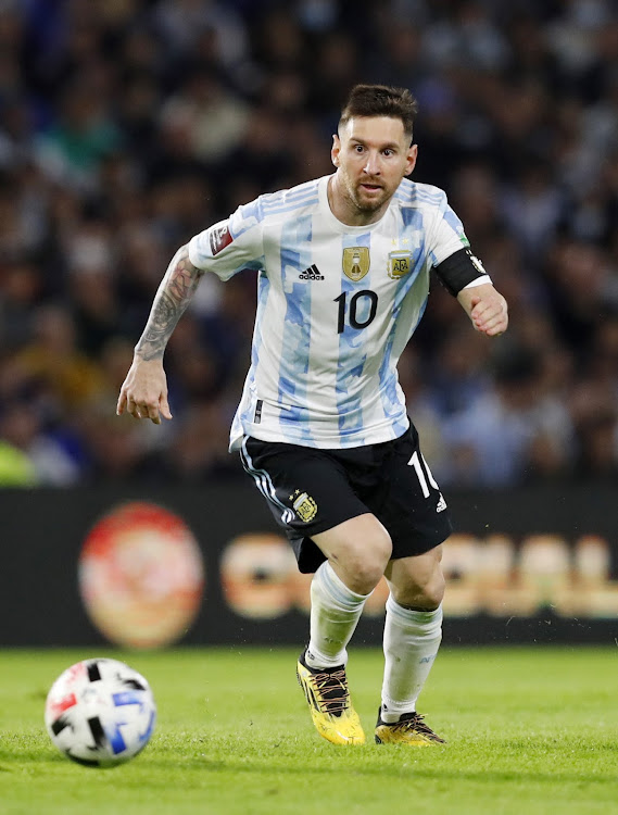 Argentina's Lionel Messi in action against Venezuela