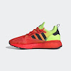 zx 2k boost solar yellow/footwear white/high res red