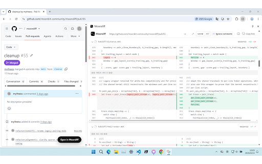 Moondiff screenshot 1
