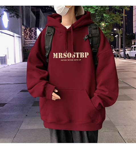 Title 32, Wine Red Hooded Sweater Mens Autumn and Winter...
