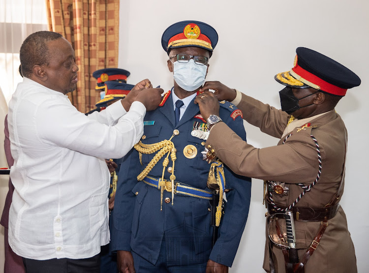 President Uhuru Kenyatta has promoted Major General Francis Ogolla to the rank of Lieutenant General.