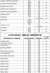 Mithai World menu 4