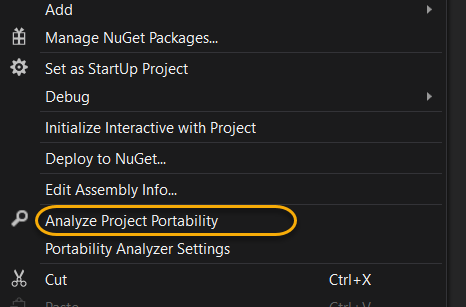 Analyzer Project Portability