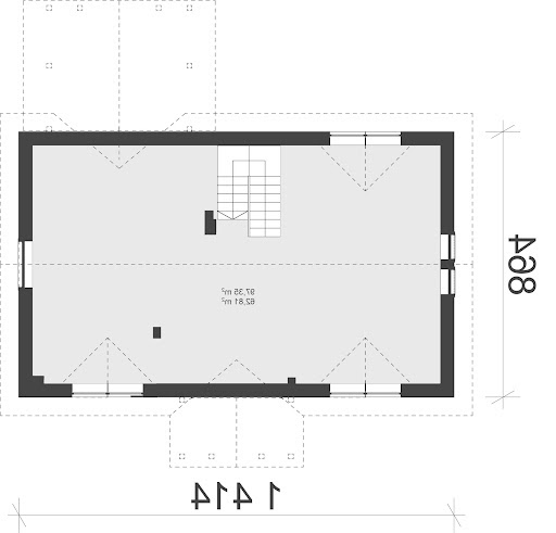 UA286 - Rzut poddasza do adaptacji