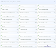 Sundae Everyday Ice Creams menu 1