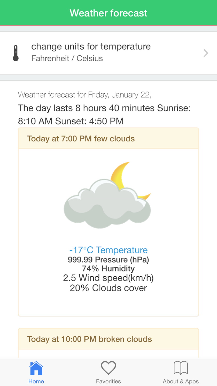 Germany weather forecast Screen 3