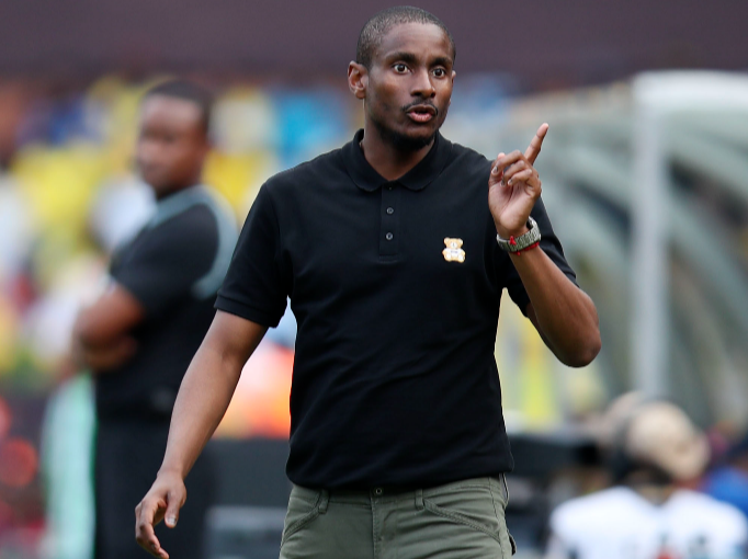 Mamelodi Sundowns coach Rulani Mokwena during the Caf Champions League match CR Belouizdad at the Loftus Stadium.