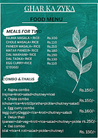 Ghar Kaa Zzyka menu 2