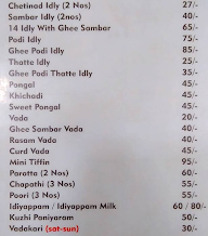 Chennai Express menu 1